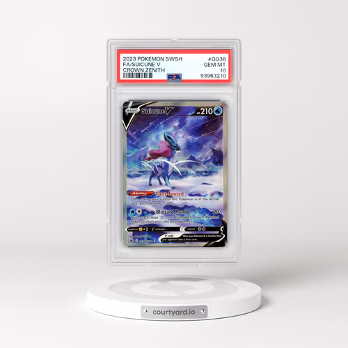 2023 Pokémon Sword and Shield Crown Zenith #GG38 Suicune V - Holo Full Art (PSA 10 GEM MINT)