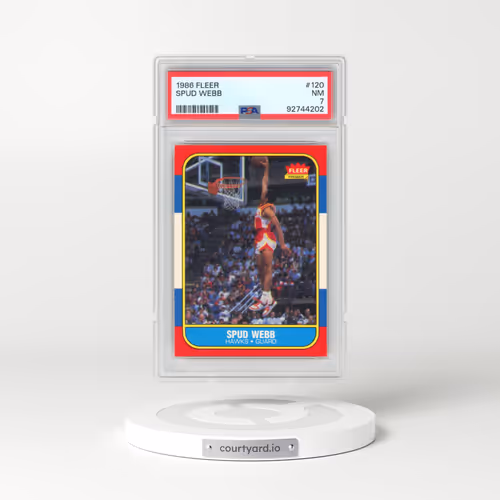 1986 Fleer #120 Spud Webb (PSA 7 NM)
