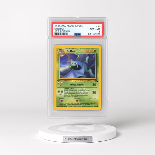 1999 Pokémon Fossil #34 Golbat - 1st Edition (PSA 8 NM-MT)
