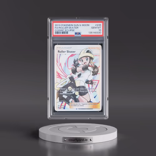 2019 Pokémon Sun & Moon Cosmic Eclipse #235 Rollerskater - Full Art (PSA 10 GEM MINT)