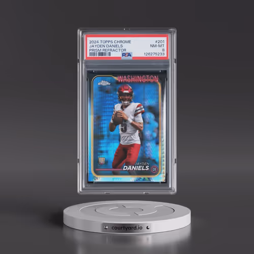 2024 Topps Chrome #201 Jayden Daniels - Prism Refractor (PSA 8 NM-MT)