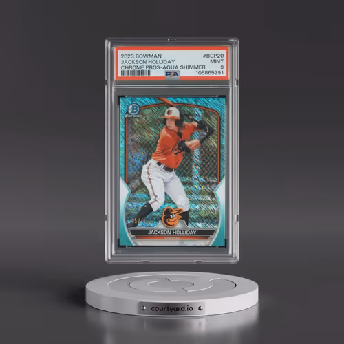 2023 Bowman Chrome Prospects #BCP20 Jackson Holliday - Aqua Shimmer Refractor (PSA 9 MINT)