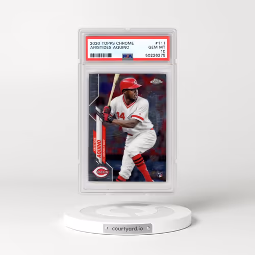 2020 Topps Chrome #111 Aristides Aquino (PSA 10 GEM MINT)