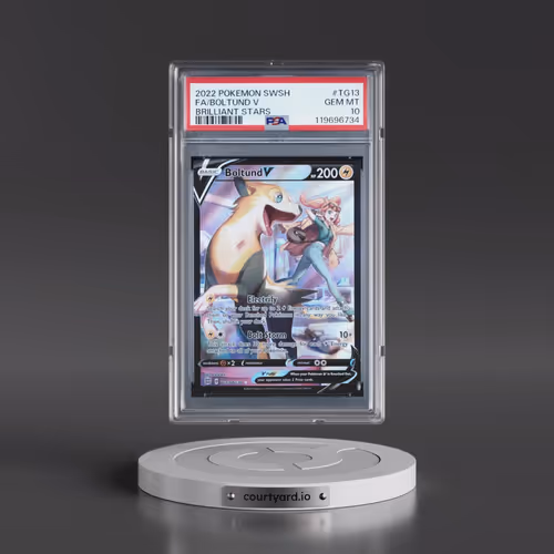2022 Pokémon Sword & Shield Brilliant Stars #TG13 Boltund V - Holo Full Art (PSA 10 GEM MINT)