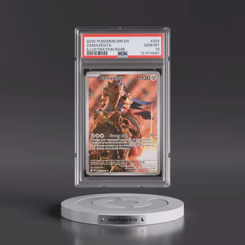 2025 Pokémon Dri EN-Destined Rivals #201 Zamazenta - Illustration Rare (PSA 10 GEM MINT)