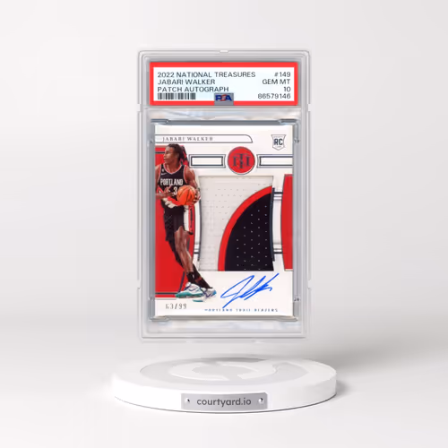 2022 Panini National Treasures #149 Jabari Walker - Patch Autograph (PSA 10 GEM MINT)