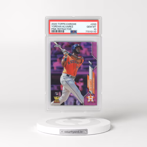 2020 Topps Chrome #200 Yordan Alvarez - Pink Refractor (PSA 10 GEM MINT)