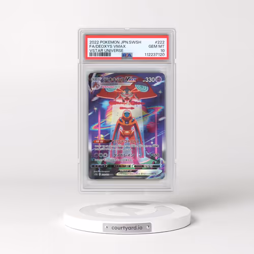 2022 Pokémon Sword & Shield Vstar Universe #222 Deoxys Vmax - Full Art (PSA 10 GEM MINT)