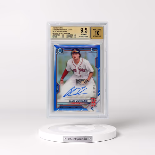 2021 Bowman Chrome Prospect Autographs #CPABJ Blaze Jordan - Blue Refractor (BGS 9.5 GEM MINT)