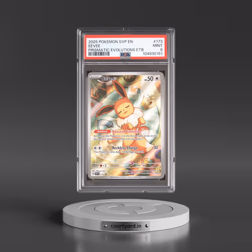2025 Pokémon Svp EN-SV Black Star Promo #173 Eevee - Prismatic Evolutions Elite Trainer Box (PSA 9 M