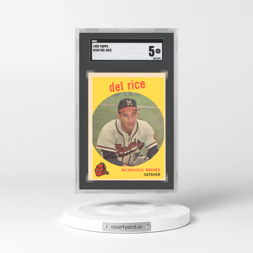 1959 Topps #104 Del Rice (SGC 5 EX)