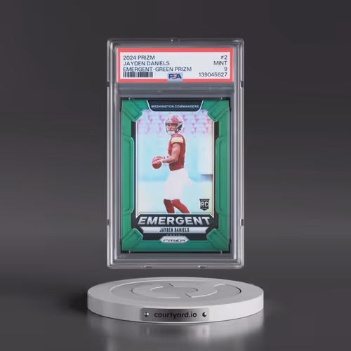 2024 Panini Prizm Emergent #2 Jayden Daniels - Green Prizm (PSA 9 MINT)