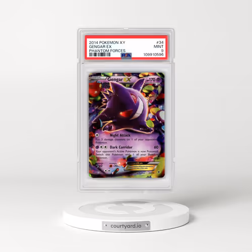 2014 Pokémon XY Phantom Forces #34 Gengar EX - Holo (PSA 9 MINT)