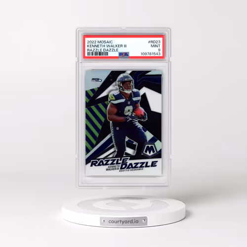2022 Panini Mosaic Razzle Dazzle #RD23 Kenneth Walker III (PSA 9 MINT)