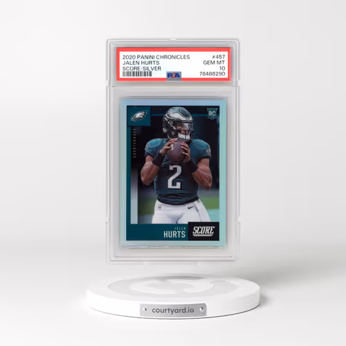 2020 Panini Chronicles Score #457 Jalen Hurts - Silver (PSA 10 GEM MINT)