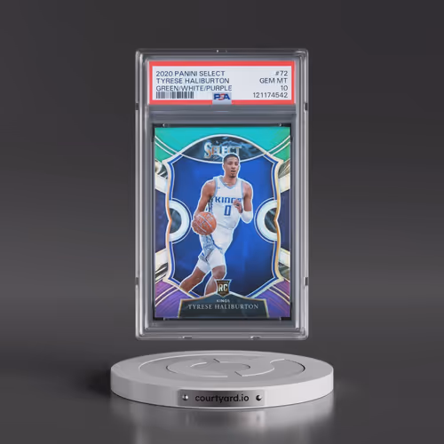 2020 Panini Select #72 Tyrese Haliburton - Green/White/Purple (PSA 10 GEM MINT)