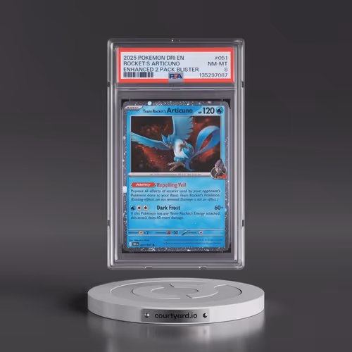 2025 Pokémon Dri EN-Destined Rivals #051 Team Rocket's Articuno - Enhanced 2 Pack Blister (PSA 8 NM-