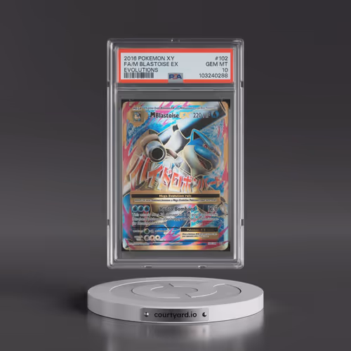 2016 Pokémon XY Evolutions #102 M Blastoise EX - Holo Full Art (PSA 10 GEM MINT)