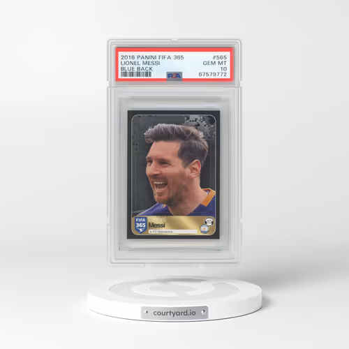 2016 Panini FIFA 365 #565 Lionel Messi - Blue Back (PSA 10 GEM MINT)
