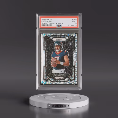 2023 Panini Prizm #302 CJ Stroud - Variation-No Huddle (PSA 9 MINT)
