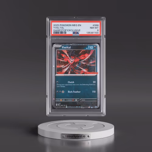 2025 Pokémon Meg EN-Mega Evolution #088 Yveltal - Gamestop Exclusive (PSA 8 NM-MT)