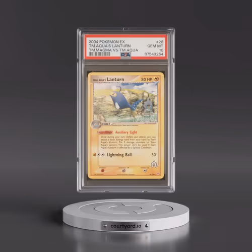 2004 Pokémon EX Team Magma VS Team Aqua #28 Team Aqua's Lanturn (PSA 10 GEM MINT)