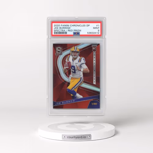 2020 Panini Chronicles Draft Picks Spectra #1 Joe Burrow - Red Prizm (PSA 9 MINT)