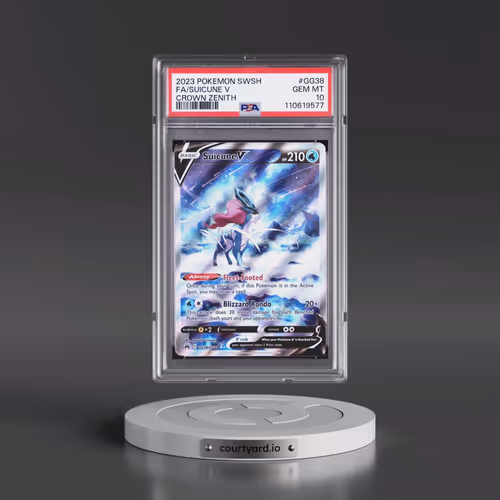2023 Pokémon Sword and Shield Crown Zenith #GG38 Suicune V - Holo Full Art (PSA 10 GEM MINT)