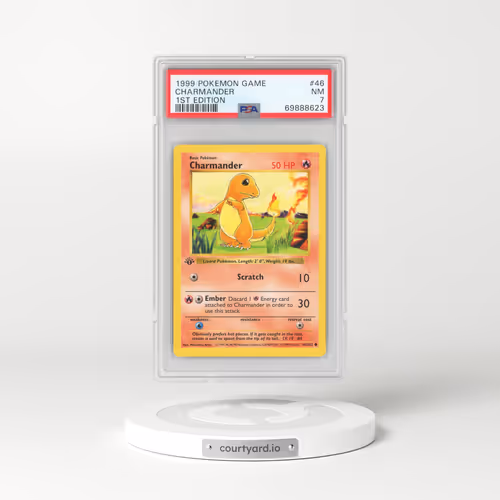 1999 Base Set #46 Charmander - 1st Edition Shadowless (PSA 7 NM)
