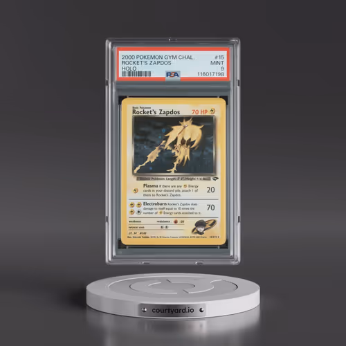 2000 Pokémon Gym Challenge #15 Rocket's Zapdos - Holo (PSA 9 MINT)