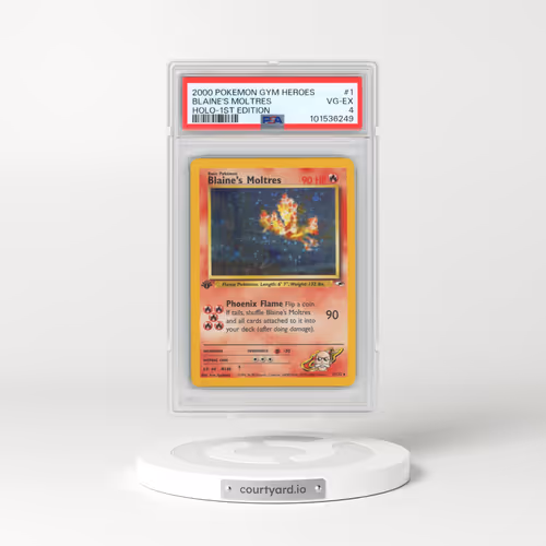2000 Pokémon Gym Heroes #1 Blaine's Moltres - 1st Edition Holo (PSA 4 VG-EX)