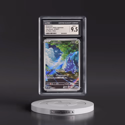 2023 Pokémon Sv2d-Clay Burst #072 Heracross - Art Rare (CGC 9.5 MINT+)