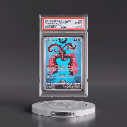 2022 Pokémon Sword & Shield Vstar Universe #190 Galarian Moltres - Full Art (PSA 10 GEM MINT)
