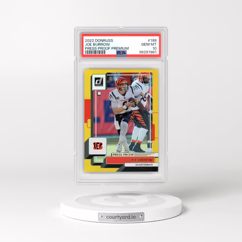 2022 Panini Donruss #199 Joe Burrow - Press Proof Premium (PSA 10 GEM MINT)