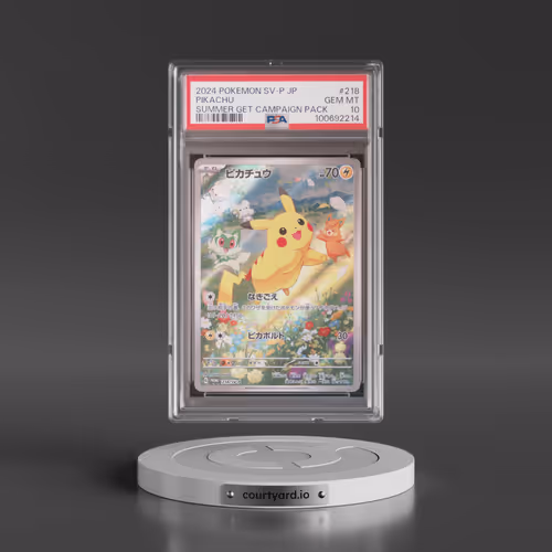 2024 Pokémon SV-P Promo #218 Pikachu - Summer of Pokeca Is Here! Promo Card Get Campaign Pack (PSA 10 GEM MINT)