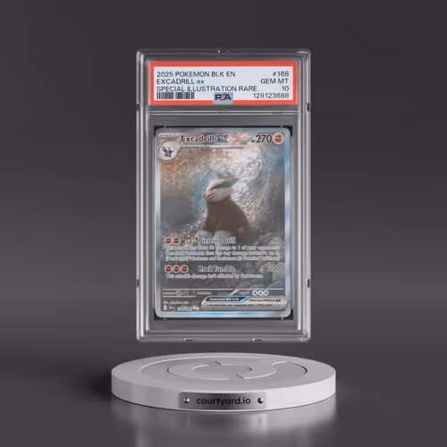 2025 Pokémon Blk EN-Black Bolt #168 Excadrill EX - Holo Special Illustration Rare (PSA 10 GEM MINT)