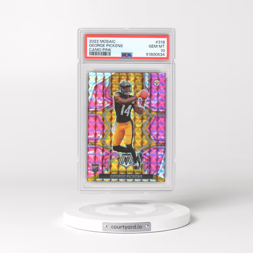2022 Panini Mosaic #318 George Pickens - Camo Pink (PSA 10 GEM MINT)
