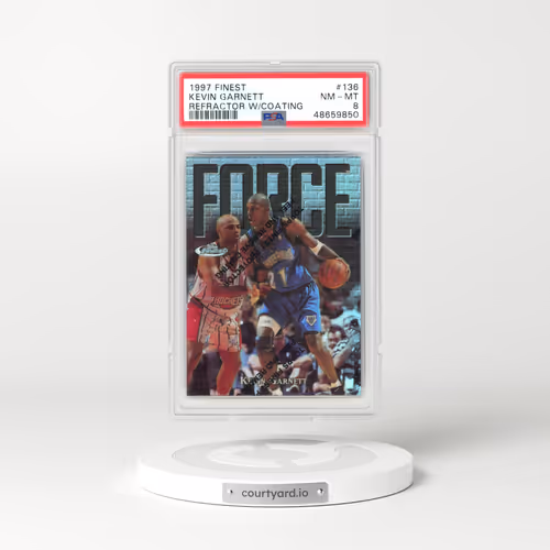 1997 Finest #136 Kevin Garnett - Refractor w/Coating (PSA 8 NM-MT)