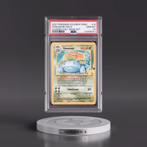 2021 Pokémon Celebrations Classic Collection #15 Venusaur - Holo (PSA 10 GEM MINT)