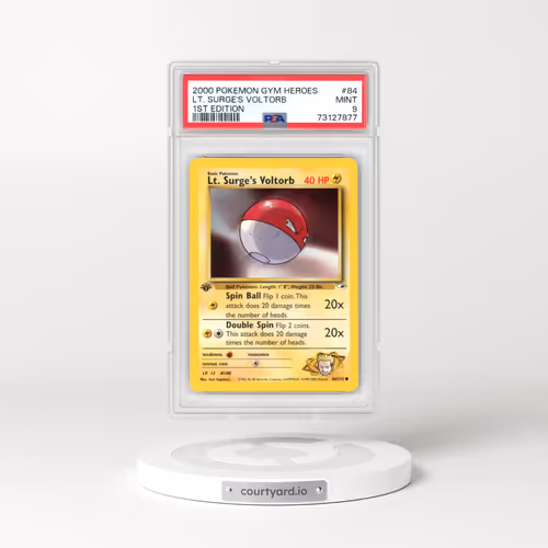 2000 Pokémon Gym Heroes #84 LT. Surge's Voltorb - 1st Edition (PSA 9 MINT)