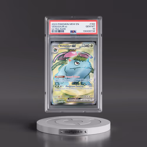 2023 Pokémon Mew EN-151 #182 Venusaur EX - Holo Ultra Rare (PSA 10 GEM MINT)