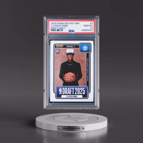 2025 Panini Instant NBA Draft Night #3 VJ Edgecombe (PSA 10 GEM MINT)