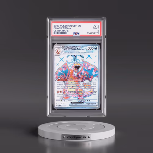 2023 Pokémon Obf EN-Obsidian Flames #215 Charizard EX - Holo Ultra Rare (PSA 9 MINT)