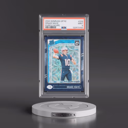 2024 Panini Donruss Optic #229 Drake Maye - Purple Scope (PSA 9 MINT)