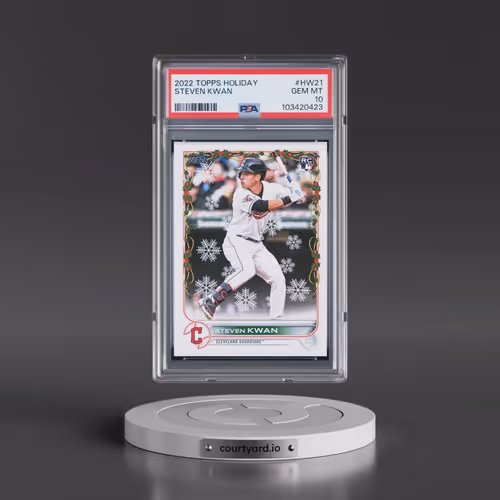 2022 Topps Holiday #HW21 Steven Kwan (PSA 10 GEM MINT)