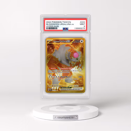 2024 Pokémon Twm EN-Twilight Masquerade #222 Bloodmoon Ursaluna EX - Holo Hyper Rare (PSA 9 MINT)
