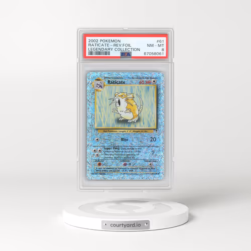 2002 Pokémon Legendary Collection #61 Raticate - Reverse Foil (PSA 8 NM-MT)