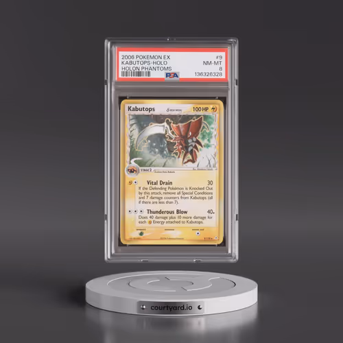 2006 Pokémon EX Holon Phantoms #9 Kabutops - Holo (PSA 8 NM-MT)