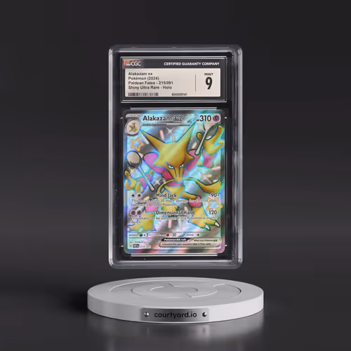 2024 Paldean Fates - PAF EN #215/091 Alakazam ex - Shiny Ultra Rare Holo (CGC 9 MINT)