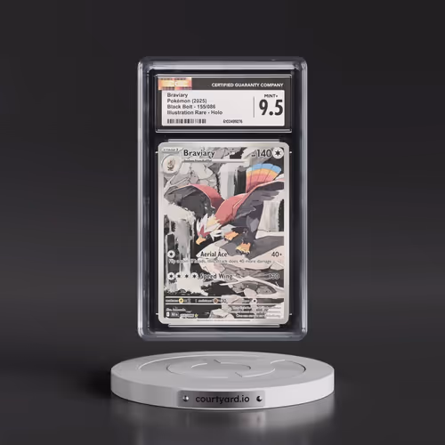2025 Pokémon Blk EN-Black Bolt #155 Braviary - Illustration Rare (CGC 9.5 MINT+)